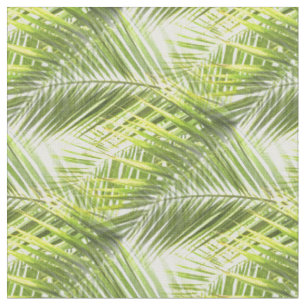 Tecido Folhas de Árvore Palm Verde