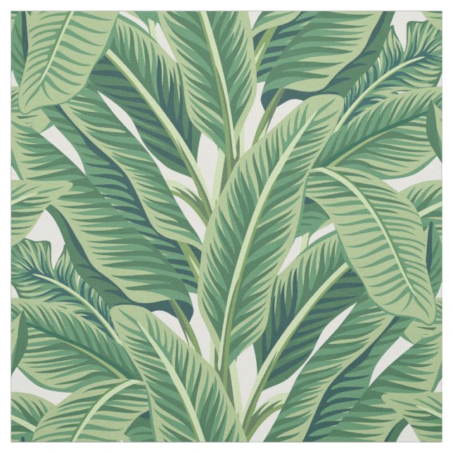 Tecido Folhas de Banana Tropical Verde (Modelo)