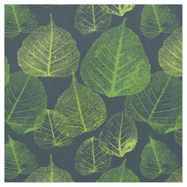 Tecido Folhas de esqueleto de estética biofílica (Detalhe)