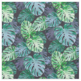 Tecido Folhas de Monstera Tropicais