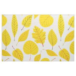 Tecido Folhas de outono em amarelo