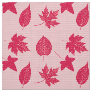 Tecido Folhas de outono - Sombras de Cor Rosa