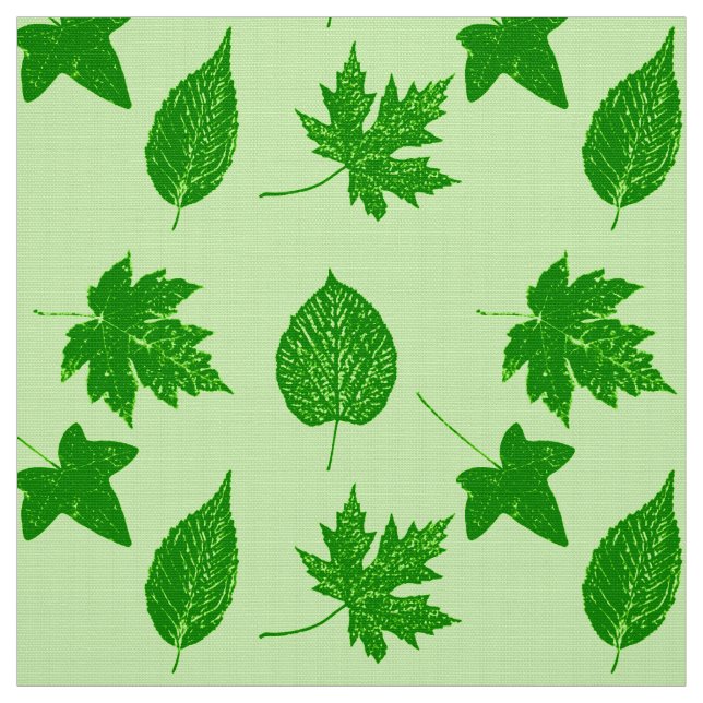 Tecido Folhas de outono - verde esmeralda e lima (Modelo)