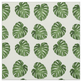 Tecido Folhas de Palma, Folhas Verdes, Padrão Tropical