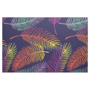 Tecido Folhas de Palmeira Coloridas Árvore Tropical Vibra