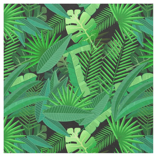 Tecido Folhas de palmeiras tropicais (Detalhe)