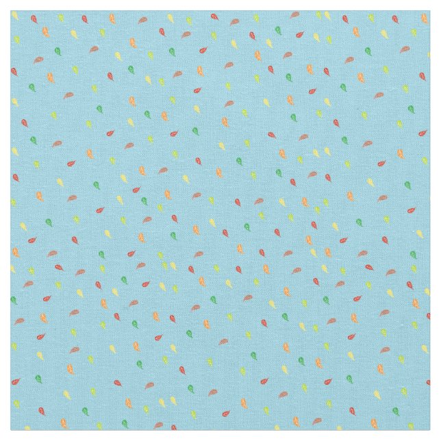 Tecido Folhas de queda - Azul (Detalhe)