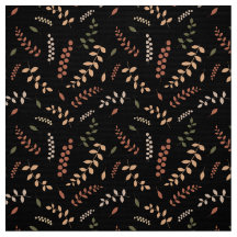 Folhas e bagas em preto