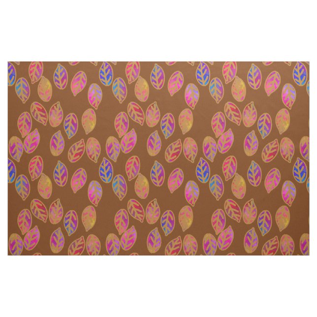 Tecido Folhas Esmaltadas na Lama (Fat Quarter)