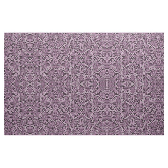Tecido Folhas Lindas em Roxo Berinjela (Fat Quarter)