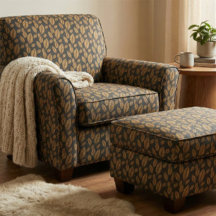 Tecido Folhas Luxuosas de Na moda de Ouro Elegante