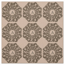 Tecido - Folhas Tecidas com Inicial