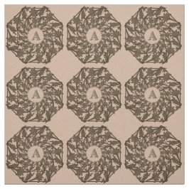 Tecido - Folhas Tecidas com Inicial