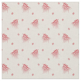 Tecido Folhas Vermelhas 1920