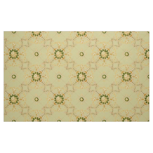 Tecido Foliate Scroll Quatrefoils & floral pattern (Fat Quarter)