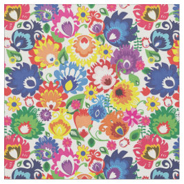 Tecido Folk Flowers - primavera está no ar!