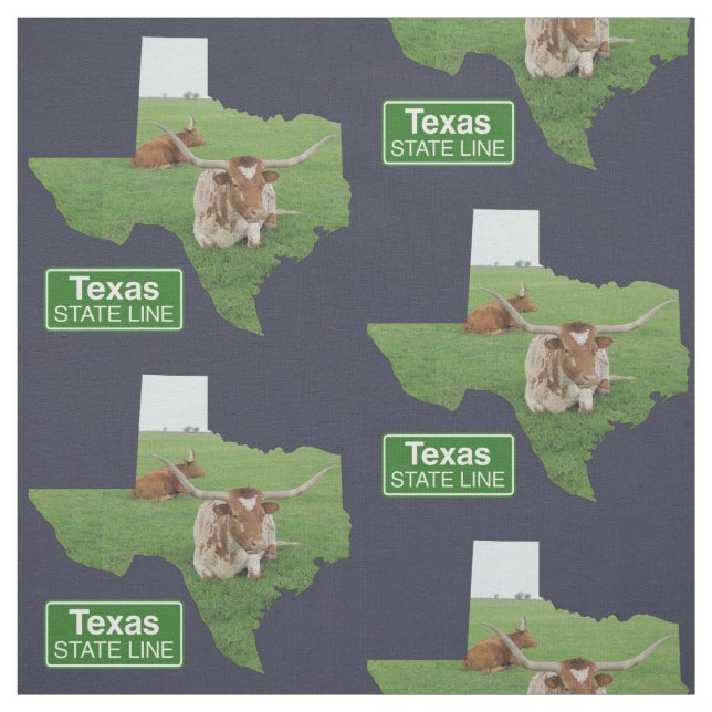 Tecido Forma do Texas com Sinal de Linha de Estacionário  (Modelo)