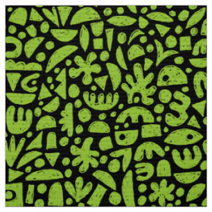 Tecido Formas Abstrato 140821 - Verde marciano sobre a FA