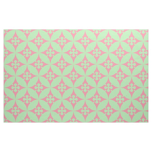 Tecido Formas De Pastel De Padrão Geométrico Retro Rosa (Fat Quarter)