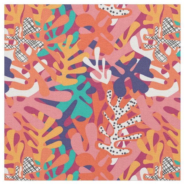 Tecido Formas e Cores Funciosas - Lembrete do Matisse (Detalhe)