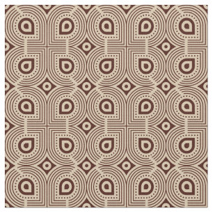 Tecido Formas Geométricas Suínas E Castanhas