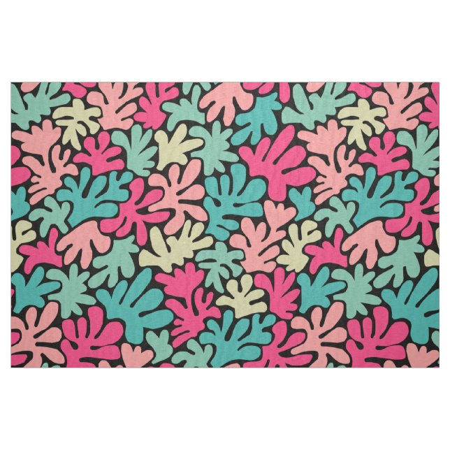 Tecido Formas orgânicas Abstrato 240822 - Cores a preto (Fat Quarter)