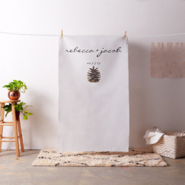 Tecido Foto De Casamento Pine Cone Pintado