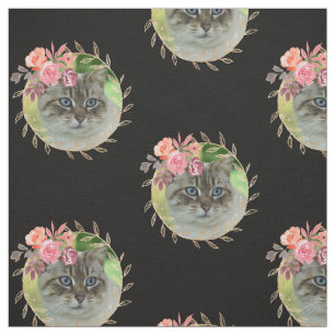 Tecido Foto de Gato de Pet Personalizado por na moda impr