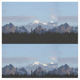 Tecido Foto Denali do Alaska Mountain Range