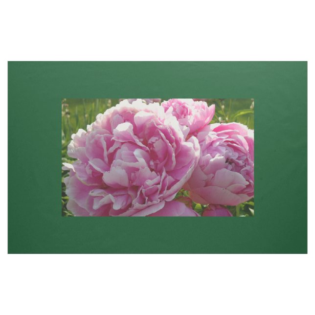 Tecido Foto rosa de Peony caseiro caseiro caseiro floral (Jarda)