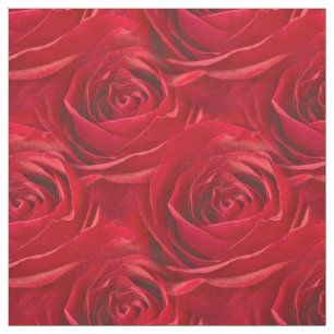 Tecido Fotografia floral da rosa vermelha - teste padrão