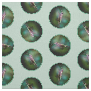 Tecido Fotografia original do Hummingbird com garganta de