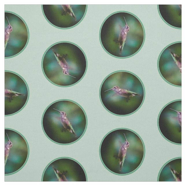 Tecido Fotografia original do Hummingbird com garganta de (Modelo)