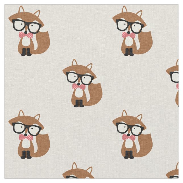 Tecido Fox de Brown do laço e do hipster dos vidros (Detalhe)