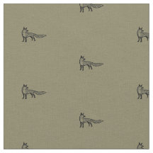 Fox fabric - earth colour