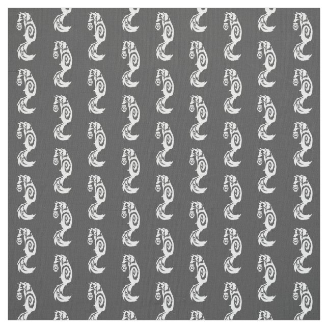 Tecido Fox subtil Kitsune tribal com lanterna do espírito (Modelo)