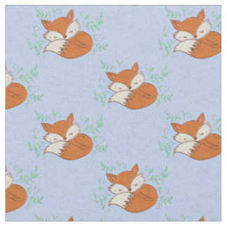 Tecido Fox Watercolor Baby Room Decore Woodland Animal