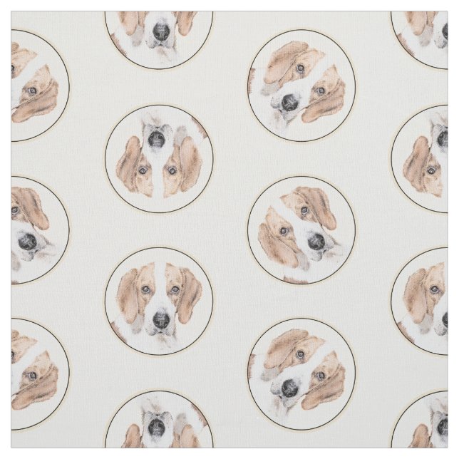 Tecido Foxhound Red Walker Pintura em Cão (Modelo)