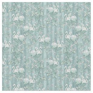 Tecido Frações de Seda Verde Sage - Flamingos