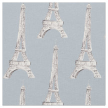 Tecido francês do teste padrão de Paris da torre