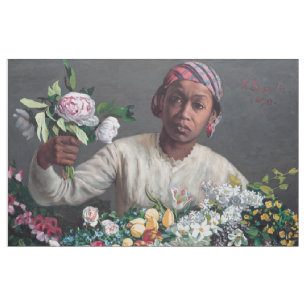 Tecido Frederic Bazille - Jovem Mulher com Peonias