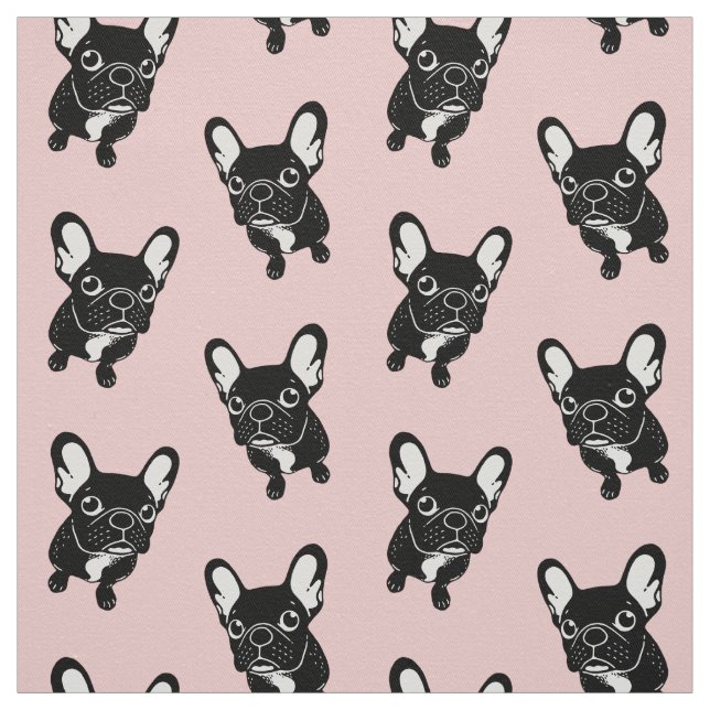 Tecido Frenchie rajado bonito é um sonhador (Modelo)