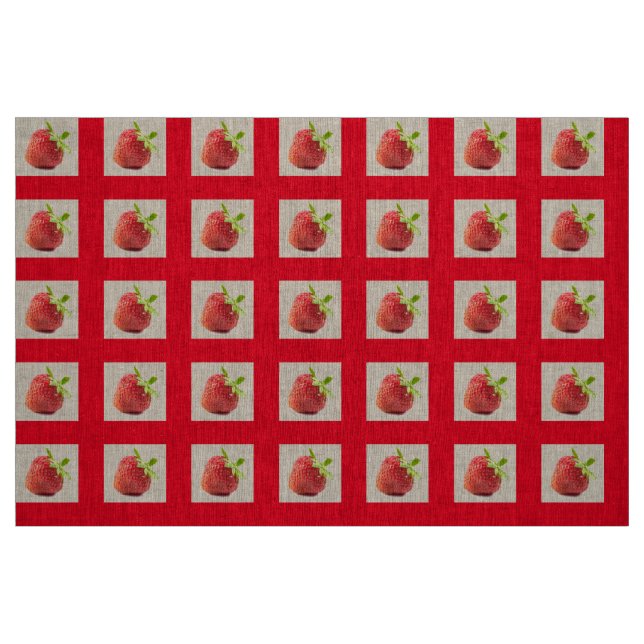 Tecido fresa em quadros (Fat Quarter)