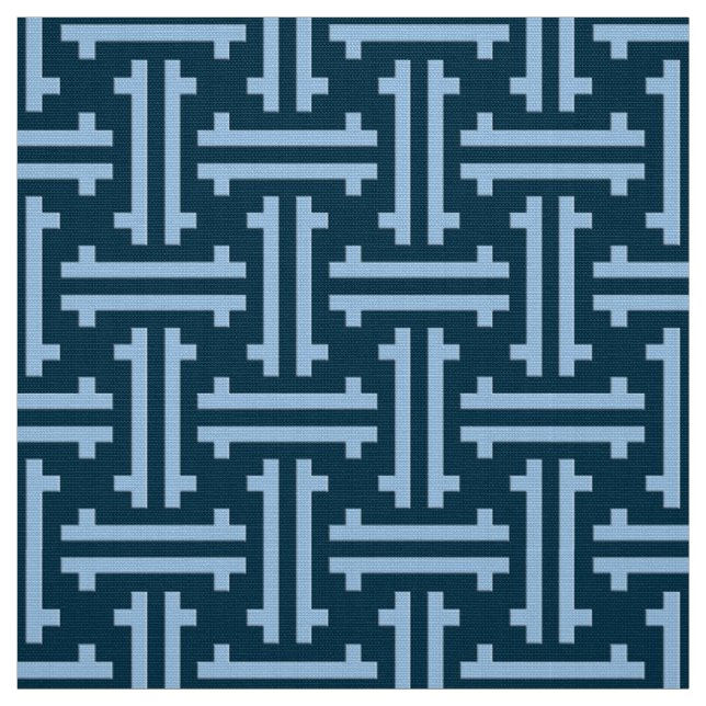 Tecido Fricção, índigo e azul-céu chineses do art deco (Modelo)