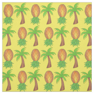 Tecido Fruta de ananás das palmeiras tropicais do Havaí