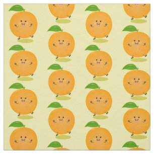Tecido Fruta de citrinos de laranja-dança
