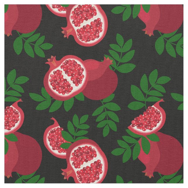Tecido fruta de romã preto (Detalhe)