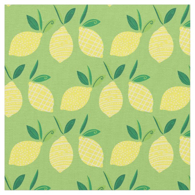 Tecido Fruta de Verão com limões (Detalhe)