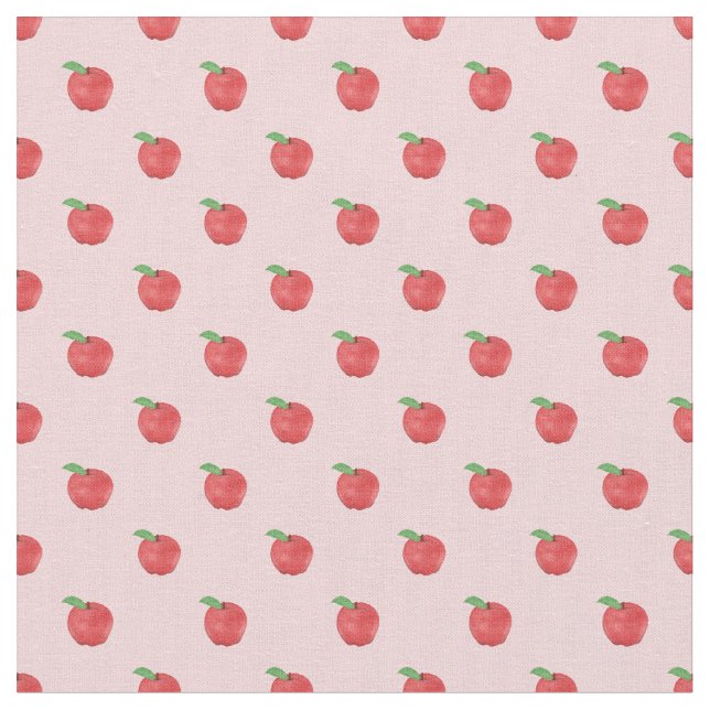 Tecido Fruta de Verão de Maçãs Rosa bonito (Detalhe)