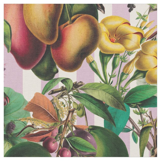 Tecido Frutas e flores tropicais (Detalhe)